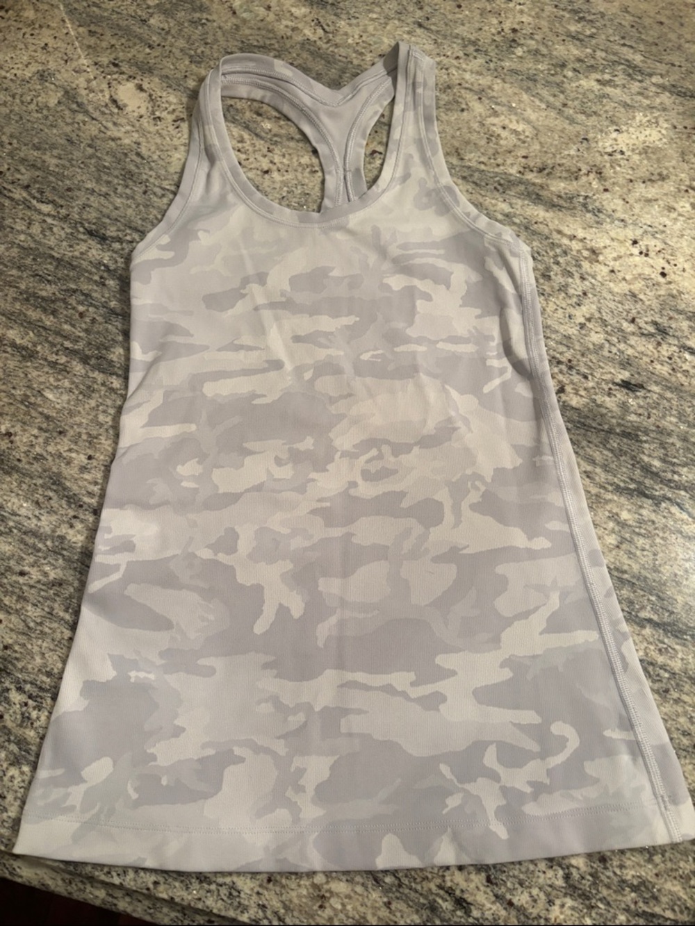Lululemon Grey Camo Racerback Tank Top